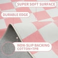 thumbnail image 5 of Arogan Checkered Area Rug for Living Room Bedroom Washable Rug, Pink and White,2' x 3', 5 of 8