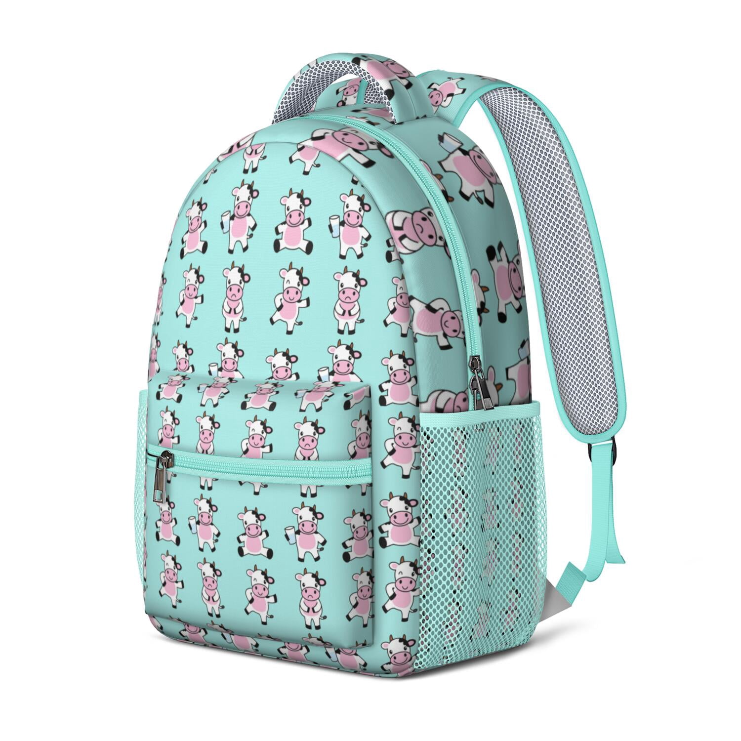 Waterproof School Backpack for Cow Lovers - Ergonomic Student Backpack with Cute Cow Print, Durable & Lightweight for Teens & College Students