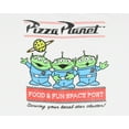 thumbnail image 2 of Disney Toy Story Men's Aliens Pizza Planet Food and Fun Space Port Retro T-Shirt, 2 of 3