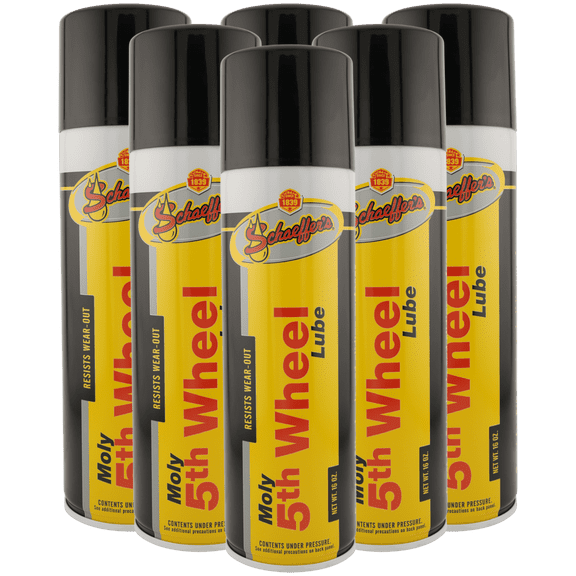 Schaeffer's 0202-011 (202) Moly 5th Wheel Lube Aerosol Lubricant, 16 oz. Can - Pack of 6