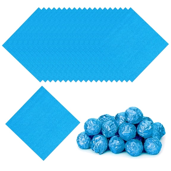 Uxcell Foil Candy Wrappers Chocolate Wrapping Paper, for Homemade Caramel DIY Candies Decoration Chocolate Cake Packaging Blue 4x4 Inch