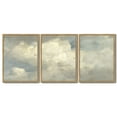 thumbnail image 4 of Drsoum Vintage Landscape Wall Art Retro Sky Cloud Nature Classic Paints Rustic Farmhouse Kitchen Bathroom Office Decor 11x14in3pcs Natural Framed, 4 of 6