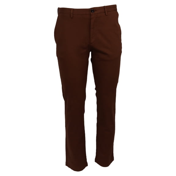 Pre-Owned Mr. P. Slim-Fit Trousers in Brown Cotton