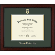 Tulane University Diploma Frame, Document Size 11" x 8.5"