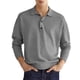 thumbnail image 2 of Top informal para hombre, cuello vuelto, botón frontal, manga larga, transpirable, Top de ajuste informal para hombre para otoño, 2 of 6