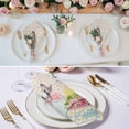 thumbnail image 3 of Easter Cloth Napkins, Vintage Colorful Bunny Eggs Flowers Polka Dot Plaid Washable and Reusable Dinner Napkins Set of 6, Table Napkin for Kitchen Party Birthday Wedding Hotel Housewarming 20"x20", 3 of 9