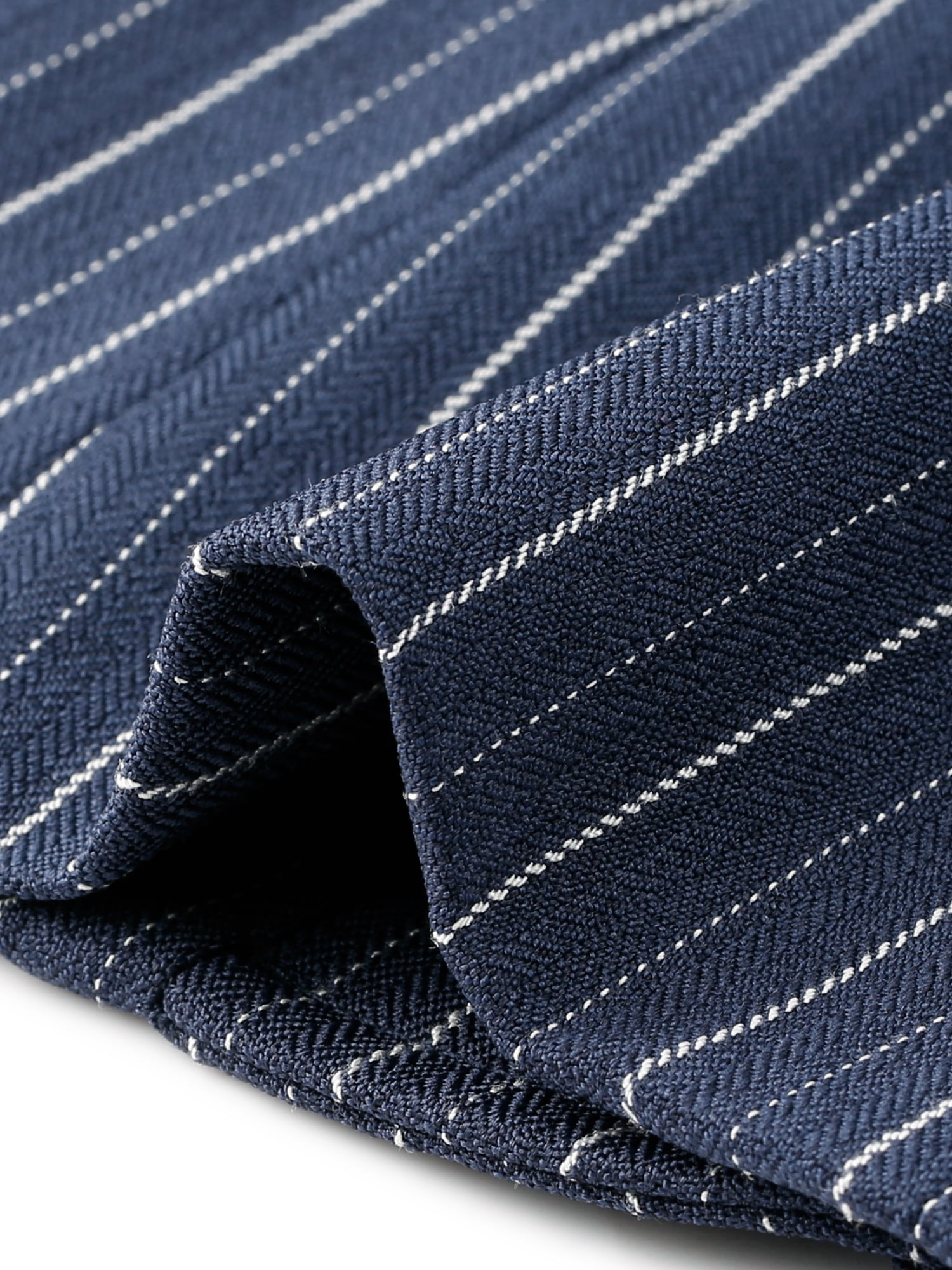 DARING DIVA Women's Pinstripe Blazers Long Sleeve Jacket XL Navy Blue Stripes