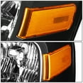 thumbnail image 3 of DNA Motoring For 07-14 Ford Expedition Euro Black Amber Corner Headlight Lamp Pair Replacement, 3 of 5