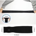 thumbnail image 4 of 6 pares de fundas de brazo negras con agujero para el pulgar para hombres y mujeres, deportes al aire libre, conducción, ciclismo, protección solar UV UPF50, mangas de compresión de refrigeración esquí esquí Gafas de esquí, 4 of 5