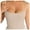 a-141Beige34, variant on VNKIDY Womens Solid Color Square Neck Sleeveless Thin Spaghetti Strap Fitted Top For Daily Wear Casual Layering Everyday Outings Brown XS