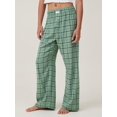 thumbnail image 4 of Caoirhny Women Summer Leisure Baggy Pants Elastic Waist Button Wide Leg Plaid/Striped Pants, 4 of 8