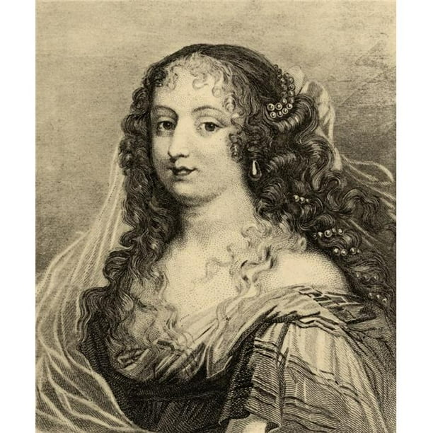 Posterazzi DPI1858293LARGE Madame de Sevigne Marie de Rabutin-Chantal 1626-1696 Affiche d'Écrivain Français Imprimé, Grand - 26 x 32