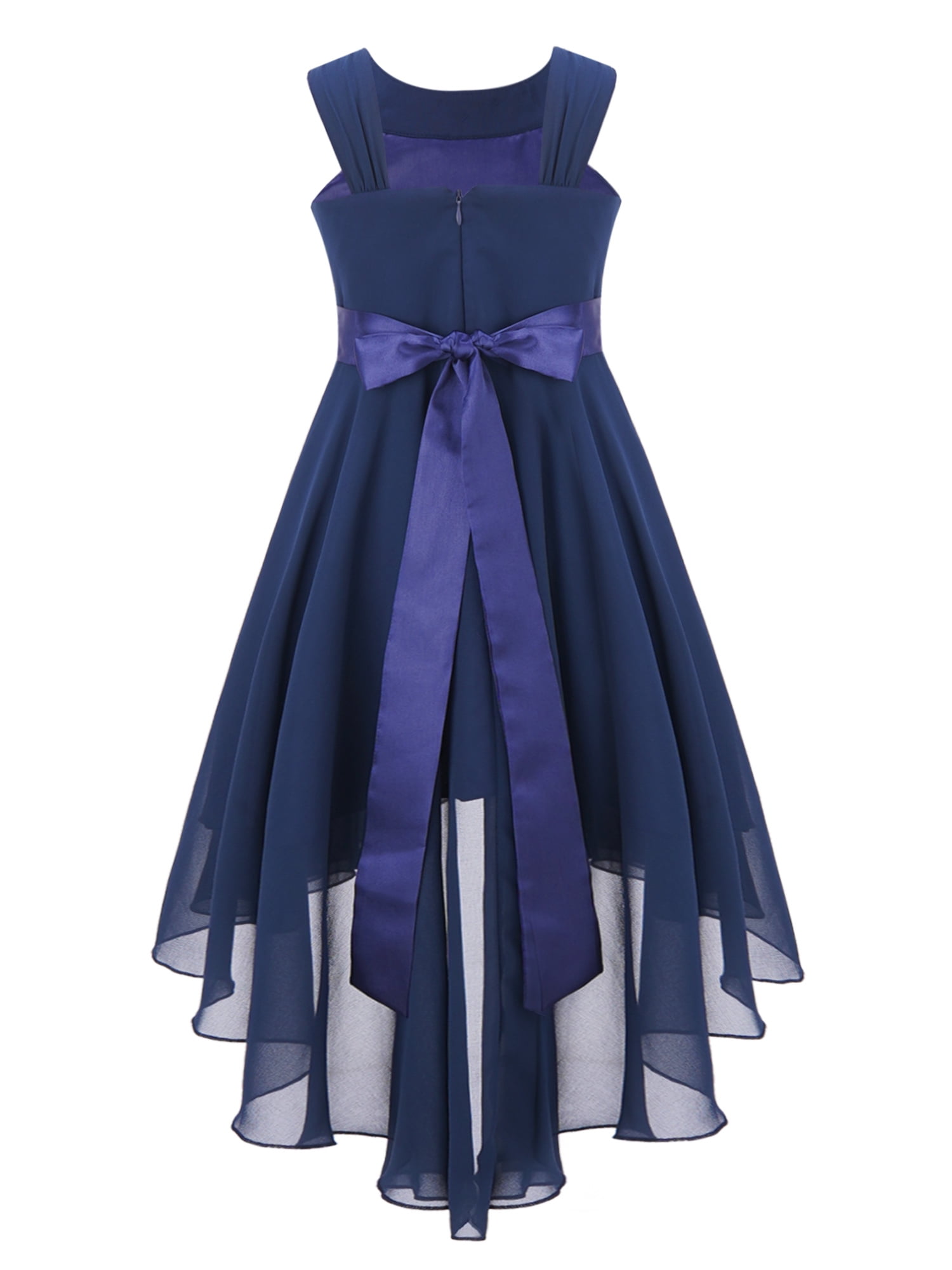 YONGHS Kids Girls Halter Neck High Low Wedding Bridesmaid Dress A Navy Blue 6 - Walmart.com YONGHS Kids Girls Halter Neck High Low Wedding Bridesmaid Dress A Navy Blue 6 - Walmart.com