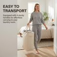 thumbnail image 4 of Household Narrow Laundry Storage Basket, 45L Foldable Hamper with Side Handles and Matching Laundry Sacks．, 4 of 7
