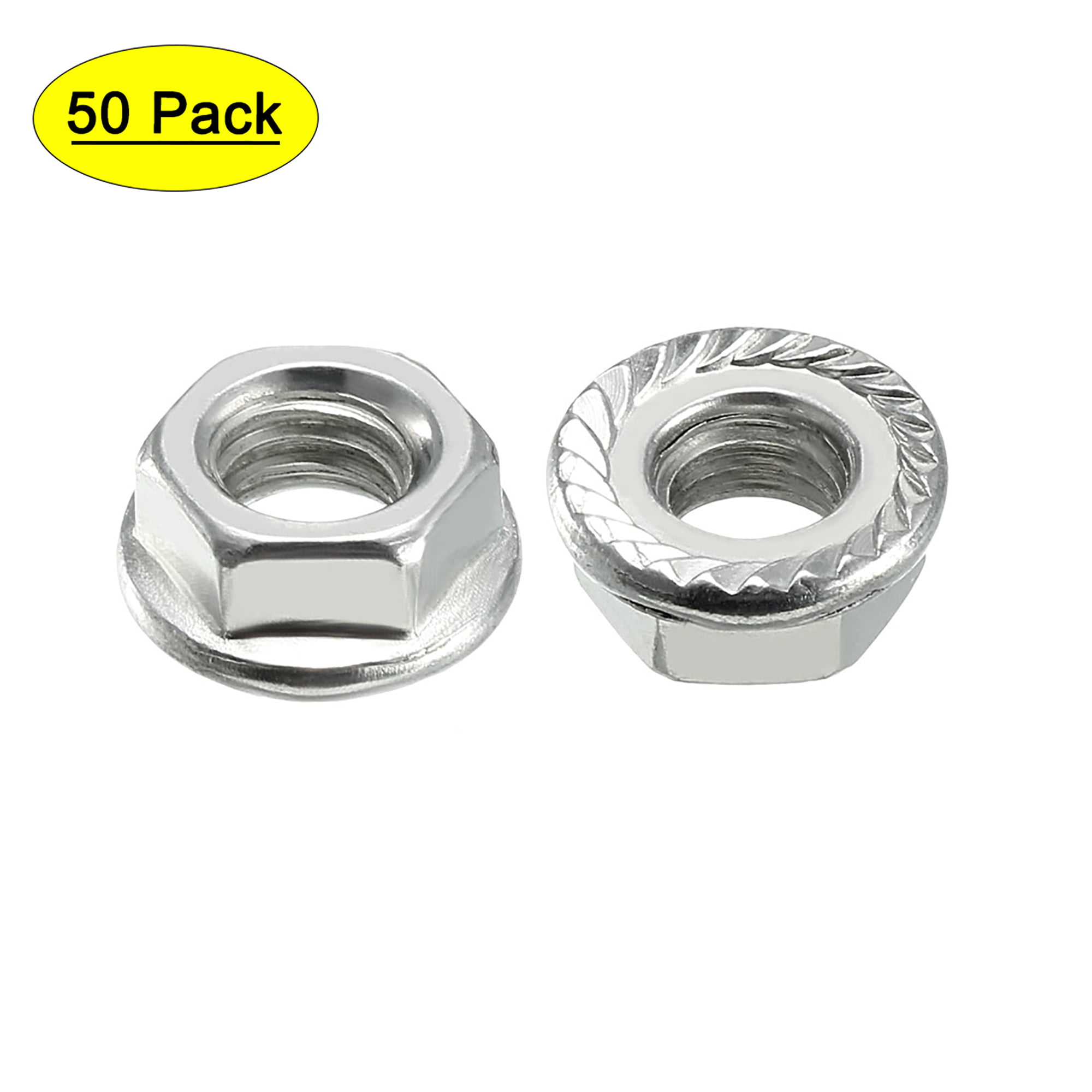 Serrated Flange Lock Nut Nyloc Nuts Metric Hex Head M3-M10 A2 Stainless Steel
