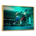 thumbnail image 2 of Designart "Gym Boxing Women" Boxing Floater Framed Canvas Wall Art, 2 of 5