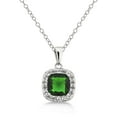 thumbnail image 4 of Arista Diamond Accent, Green Emerald & White Sapphire Women's Ring, Earring & Pendant Set in Sterling Silver, 18", 4 of 6