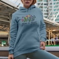 thumbnail image 2 of Grow in Grace 2 Peter 3 18, Watercolor & Hand Drawn Flowers with Scripture Art Merch Gift, Light Blue Hooded Sweatshirt or Hoodie, Medium, 2 of 5