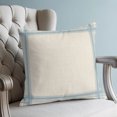thumbnail image 4 of Pillow Covers 16x16 Set of 2, Minimalist Stripes Throw Pillow Covers Decorative Couch Cushion Cover, Modern Simple Blue Grid Lines Beige Microfiber Soft Square Pillowcases for Bedroom Living Room, 4 of 9