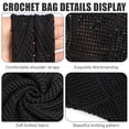 thumbnail image 4 of DAKIMOE Bag Crochet Bags for Women Summer Mesh Beach Tote Bag Knit Hobo Bag Vacation Boho Tote Bag, Black, 4 of 6