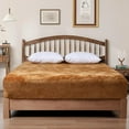 thumbnail image 3 of PHF Truly Velvet Fitted Sheet Queen Size, Luxury Super Soft Flannel Bottom Sheet with 15" Deep Pocket for Winter, Brown Sugar, 3 of 6