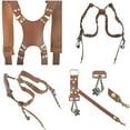 thumbnail image 3 of Yammee Camera Strap Accessories for Travel Double Shoulder Leather Harness Camera Gear, 3 of 6
