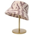 thumbnail image 4 of CSChome Fisherman Hat Unisex Winter Fisherman Hat - Color Matching Thick Soft Plush Flat Top, 4 of 7