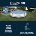 thumbnail image 3 of Bestway Steel Pro MAX 14' x 33" Round Above Ground Pool Set, 3 of 13