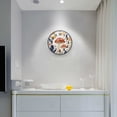 thumbnail image 5 of Yayeee Wall Clock Battery Operated 9.5" Silent Quartz Non-Ticking for Living Room Decor, White MushRoom Decor, 5 of 8