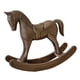 thumbnail image 2 of Estatua de caballo mecedor, figura decorativa de madera, adorno de escritorio para la oficina y la vida. Marrón, 2 of 9
