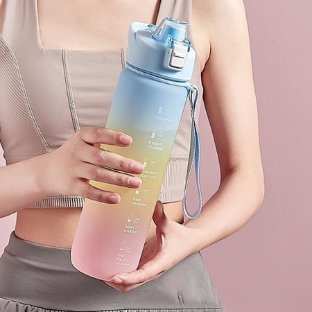 Water Bottle 1000ml Sealing Anti-leak Drink Bottle Plastic Portable 1 4