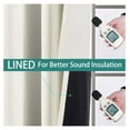 thumbnail image 4 of 100% Blackout Curtains for Bedroom, Thermal Insulated Double Layer Drapes with Grommet for Living Room, Cream, 2 Panels, W52 x L72, 4 of 9