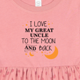 thumbnail image 4 of Inktastic I Love My Great Uncle to the Moon and Back Girls Baby Dress, 4 of 5