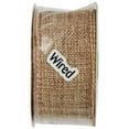 thumbnail image 4 of (3 pack) Offray Ribbon, Natural 1 1/2 inch Wired Linen-Look Ribbon, 12 feet, 4 of 8