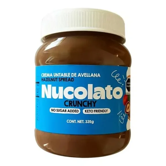Nucolato Crunchy Crema De Avellanas 330g Sin Azúcar Keto