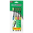 thumbnail image 3 of GUM Multi-Clean Toothbrush, Soft Multi-Level Bristles, Medium Head, 12ct (Pack of 3), 3 of 5