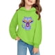 thumbnail image 2 of Moonsky Sudadera con capucha y cordón HUNTRX, estampado de grupo de chicas coreanas, jersey corto, suave y cómodo, top de manga larga para primavera y otoño. Verde fluorescente 110, 2 of 5