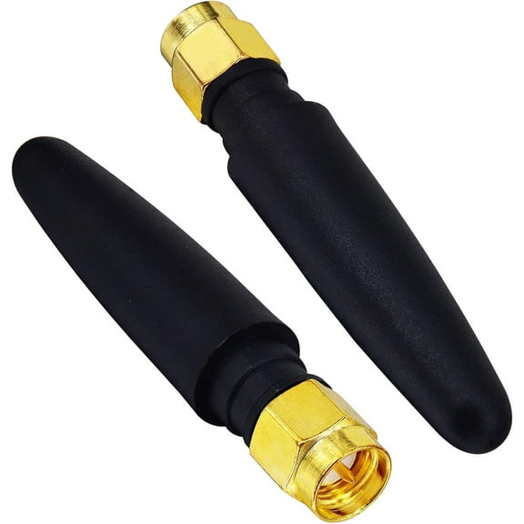 2-Pack 2.4GHz Mini WiFi Antenna 2dBi FPV Antenna Omni Directional SMA Male Omni-Directional Small PC WiFi Bluetooth Antenna Aerial Signal Booster Adapter Network Receive for Wireless Router