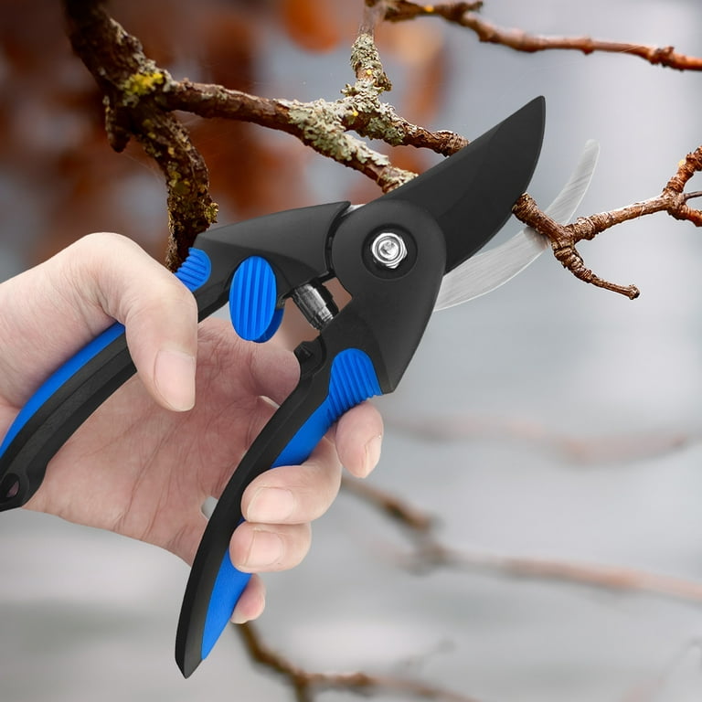 Gardeness Pruning Shear Straight Pruning Snip with SK5 Steel Serrated  Blade, Adjustable Joint Screw Micro Tip Garden Scissor for Arranging,  Trimming