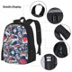thumbnail image 3 of Disketp cool rock Skull Mochila Estampada de Gran Capacidad con Lonchera y Estuche, Set de 3 Piezas para Estudiantes, 3 of 7
