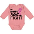 thumbnail image 3 of Inktastic My Moms Fight is My Fight- Breast Cancer Awareness Boys or Girls Long Sleeve Baby Bodysuit, 3 of 5