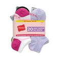 thumbnail image 2 of Girls No Show Socks Pack, 20 Pairs, Stay-Put Low-Cut Girls' Socks, 2 of 4