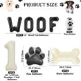 thumbnail image 2 of Dog Theme Balloons - 6th Dog Birthday Party Decorations, 40 Inches Number 1 Foil Balloons, Paw and Bone Balloons, WOOF Letter Balloons, Paw Prints Stickers for Pet Kids Dog Birthday Party Supplies, 2 of 7