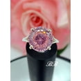 thumbnail image 3 of 8mm - 13mm Pink Portuguese Cut Cubic Zirconia, 4-Prong Solitaire Ring, 5A Quality CZ, Sterling Silver, Made to Order, Jewelry Gift, 3 of 5
