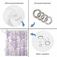 thumbnail image 5 of Purple Gray Coral Coastal Waterproof Fabric Shower Curtain,Summer Beach Seaside Nautical Waterproof Fabric Shower Curtain for Bathroom Curtains Bathtubs Shower Curtains with 12 Hooks Extra Long 72x84, 5 of 8