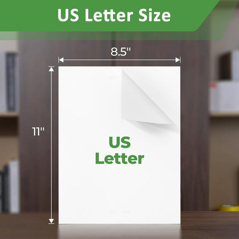 Ryhampaper 200 Sheets Thermal Printer Paper 8.5" x 11" US Letter Size Advanced Thermal Paper, Thermal Printing Paper BPA-Free White, Compatible with M832, M834, MT800