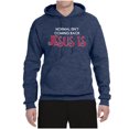 thumbnail image 3 of Normal Isnâ€™t Coming Back Jesus Is Inspirational/Christian Unisex Graphic Hoodie Sweatshirt, Vintage Heather Navy, Medium, 3 of 5
