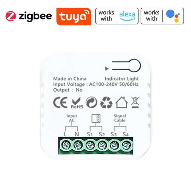 Amdohai Tuya ZigBee Garage Door Opener Controller Mobilephone APP Remotely Control Compatible with Alexa Google Home for Voice Control Gateways Needed