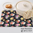 thumbnail image 5 of Placemat, Pioneer Flower Floral Print Pattern Place Mats Table Mat Set Of 2, PVC Washable Placemats for Party Kitchen Dining Decoration, 18x12 Inch, Fade Resistant, 5 of 6