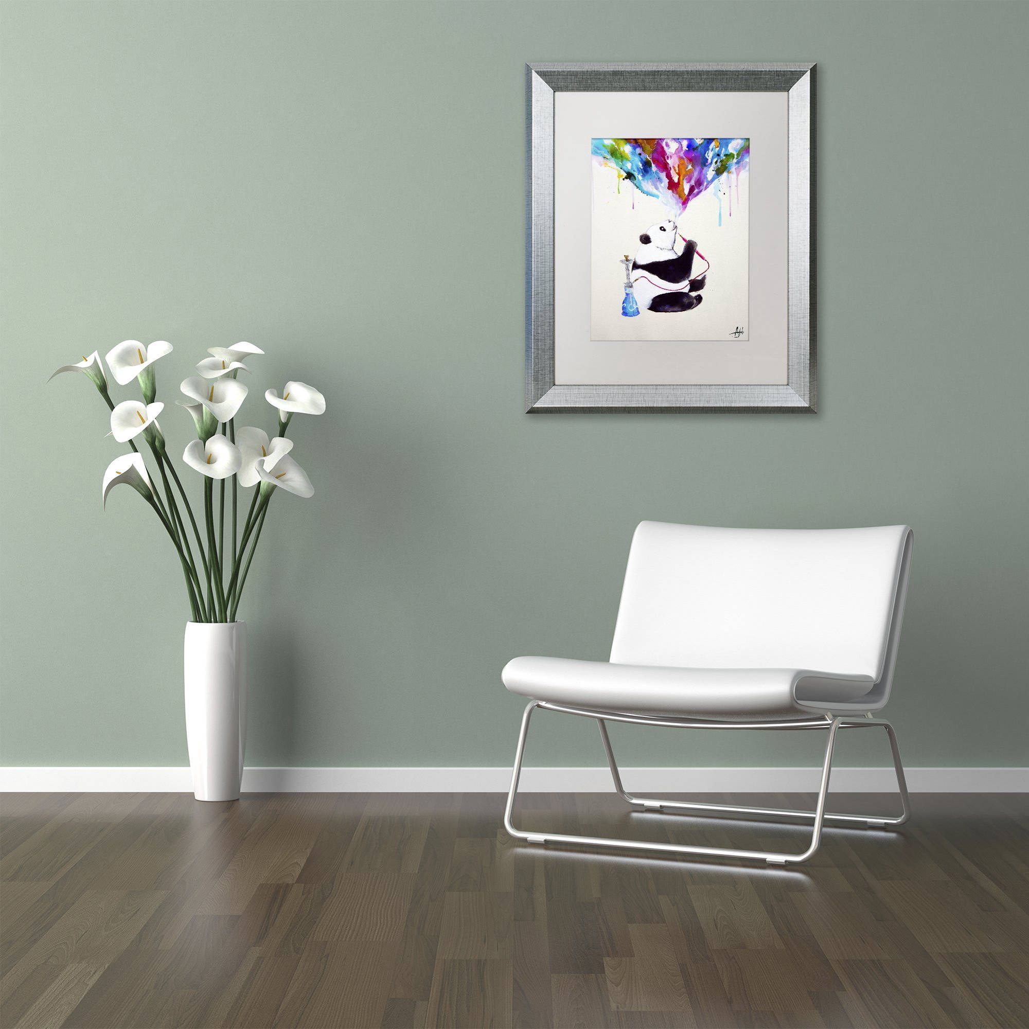 Trademark Fine Art 'Chai' Canvas Art by Marc Allante, White Matte, Silver Frame